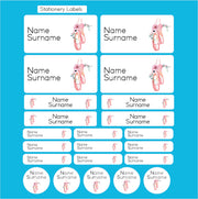 Ballet Personalised Waterproof labels