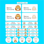 Boho Animals Stationery Labels