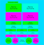 Bright COlours Waterproof name labels for school South Africa