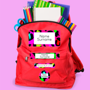 Bright Leopard Print Stationery Labels