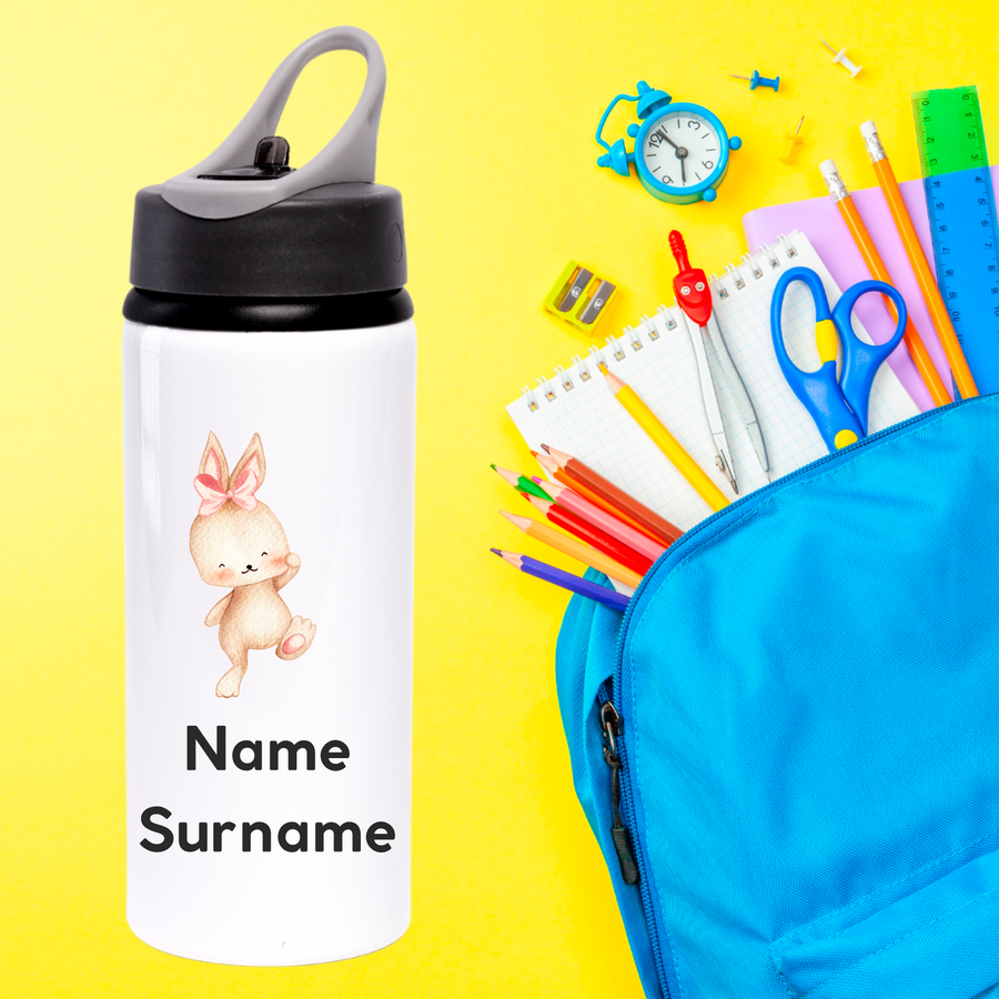 Custom kids water bottle with name print – dishwasher safe and durable by Coral Designs