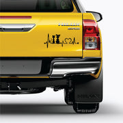 Cat and Dog Heartbeat Car Sticker