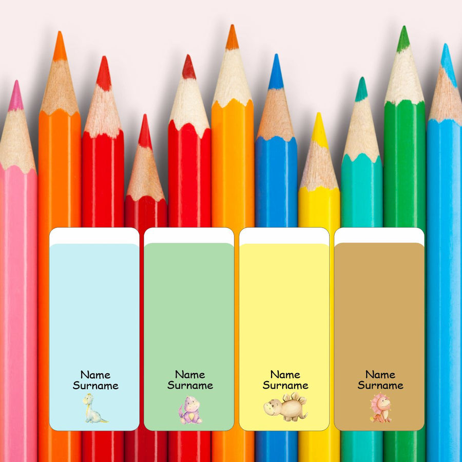 Little Dino's Wrap Around Pencil Labels