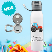 Constuction Vehicles Stainless Steel Personalised Bottle