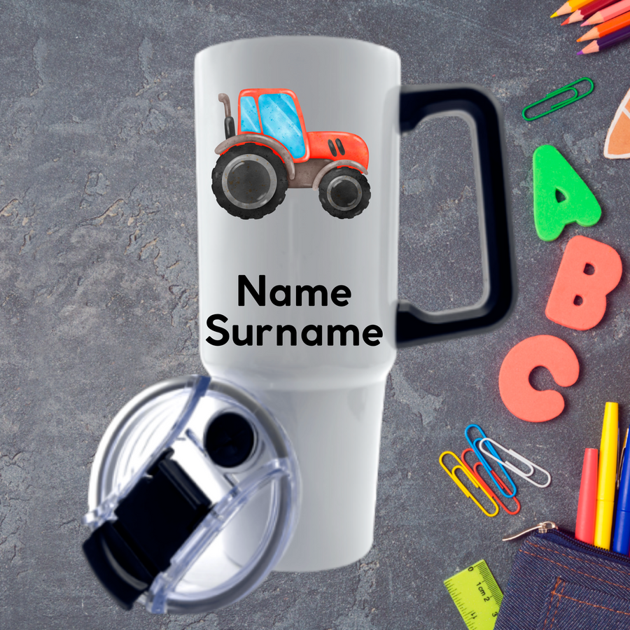 Constuction Vehicles Stanley Dupe 890ml Tumbler