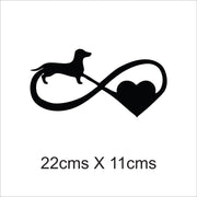 Dachshund Love Car Sticker