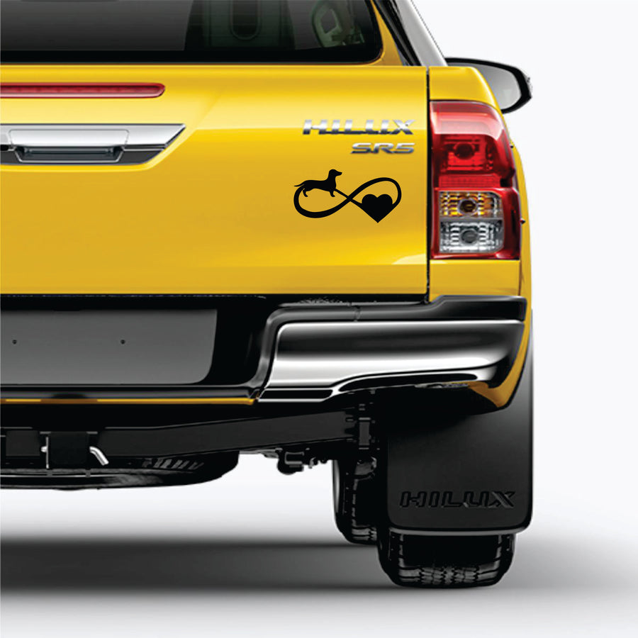 Dachshund Love Car Sticker