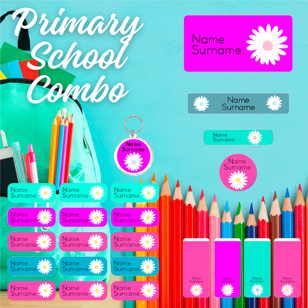 Daisy Primary School Label Combo – Coral Designs