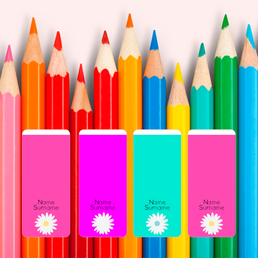 Daisy Wrap Around Pencil Labels