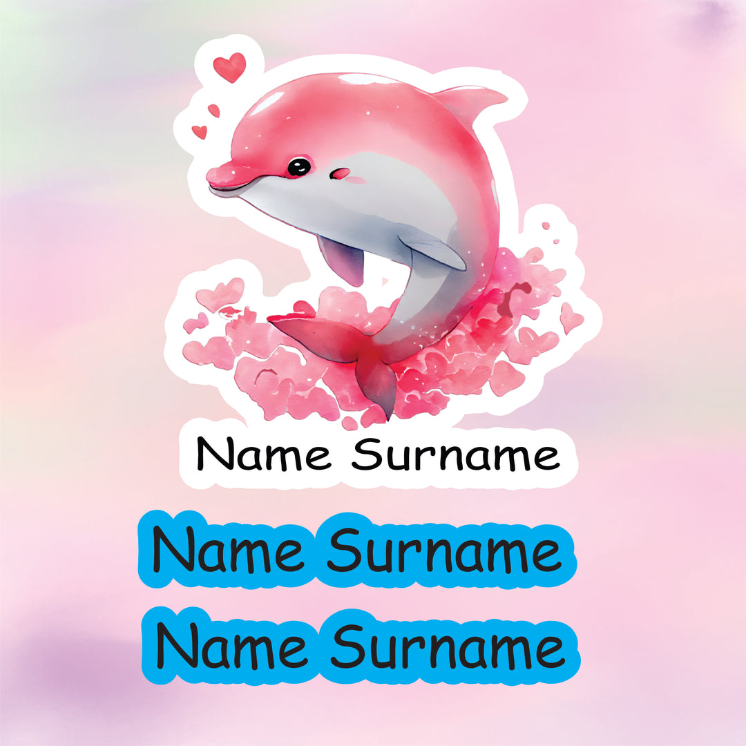 Dolphin Tub Label – Coral Designs