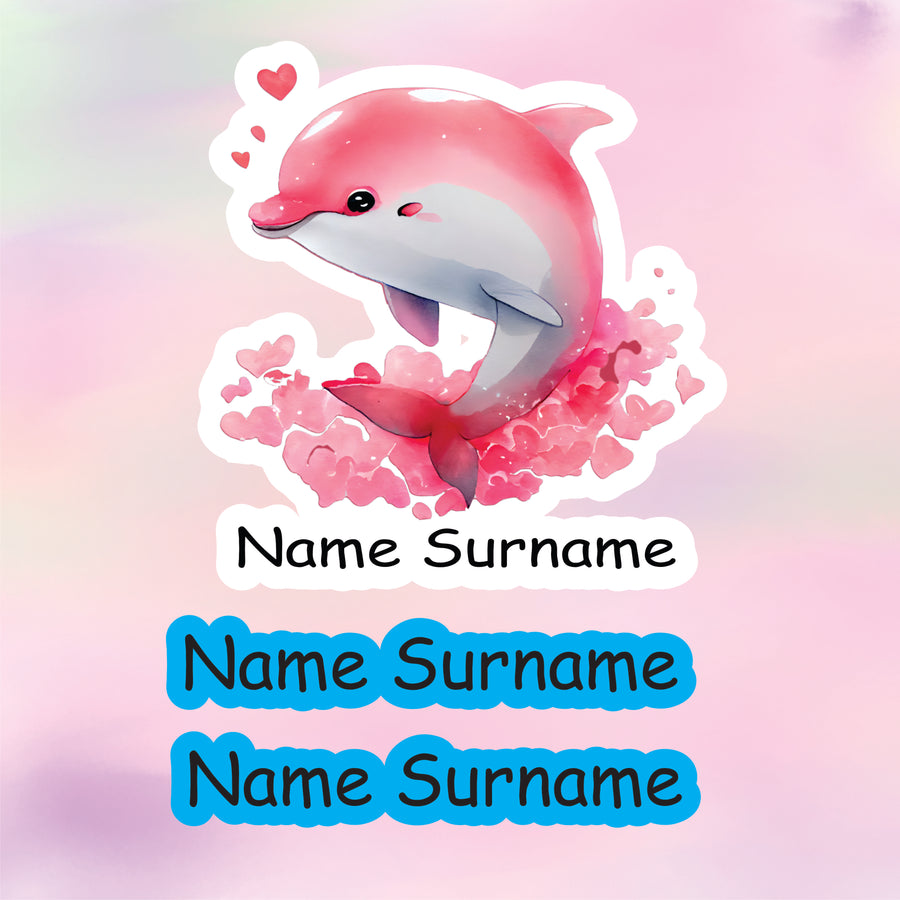 Dolphin Tub Label