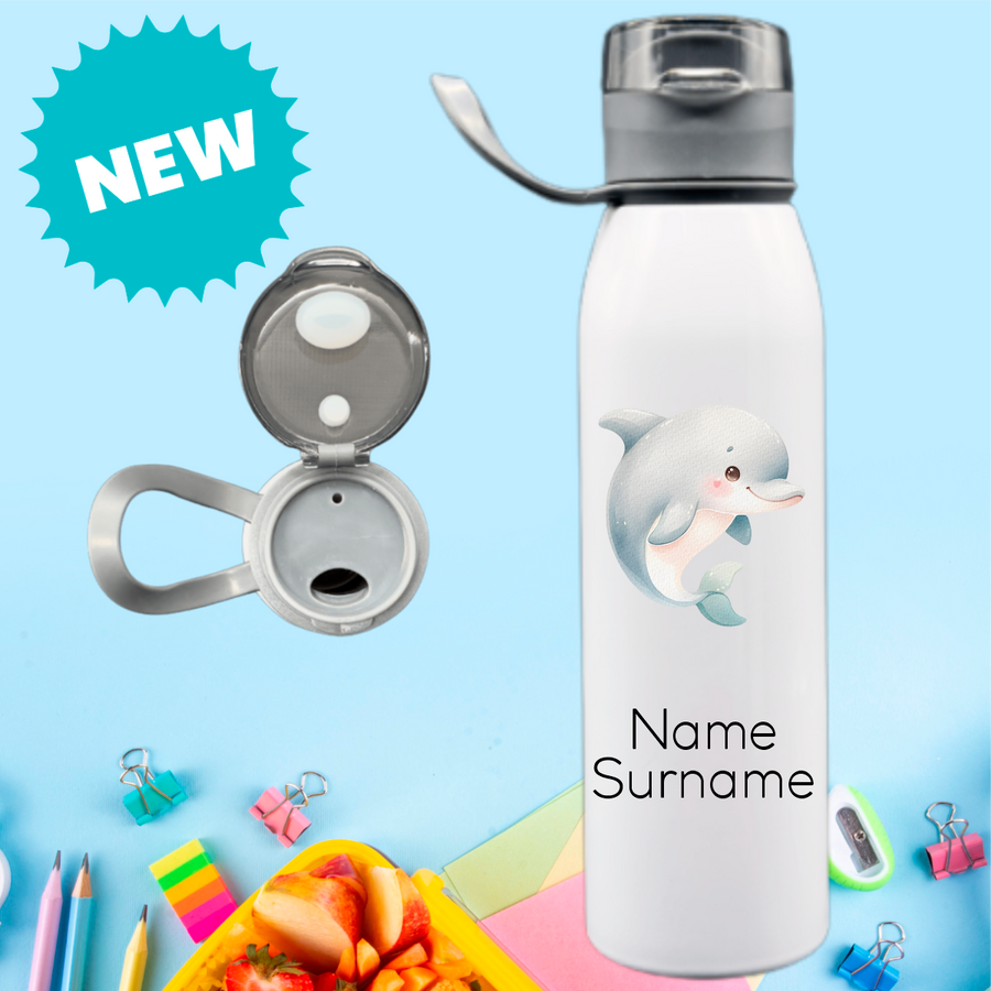 Dolphin Stainless Steel Personalised Bottle