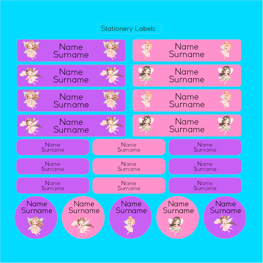 Fairies Pre-Primary Label Combo
