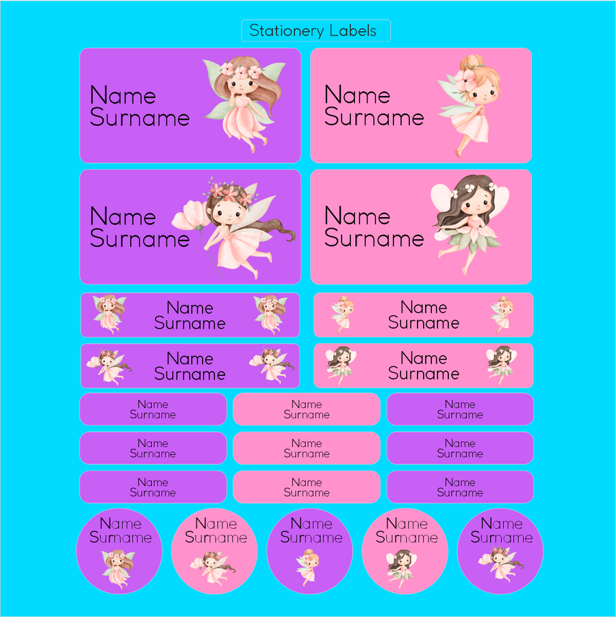 Fairies Primary School Label Combo