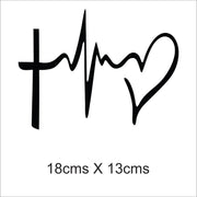 Faith, Love, Hope Car Sticker