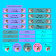 Flower Horse Waterproof name labels for school South Africa