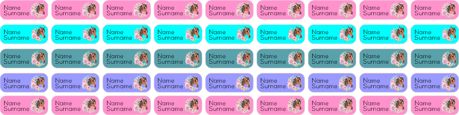 Flower Horse Clothing Labels