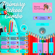Flower Horse Primary School Label Combo