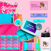 Flower Horse Maxi School Stationery Pack Coral Designs