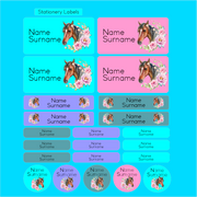 Flower Horse Labels