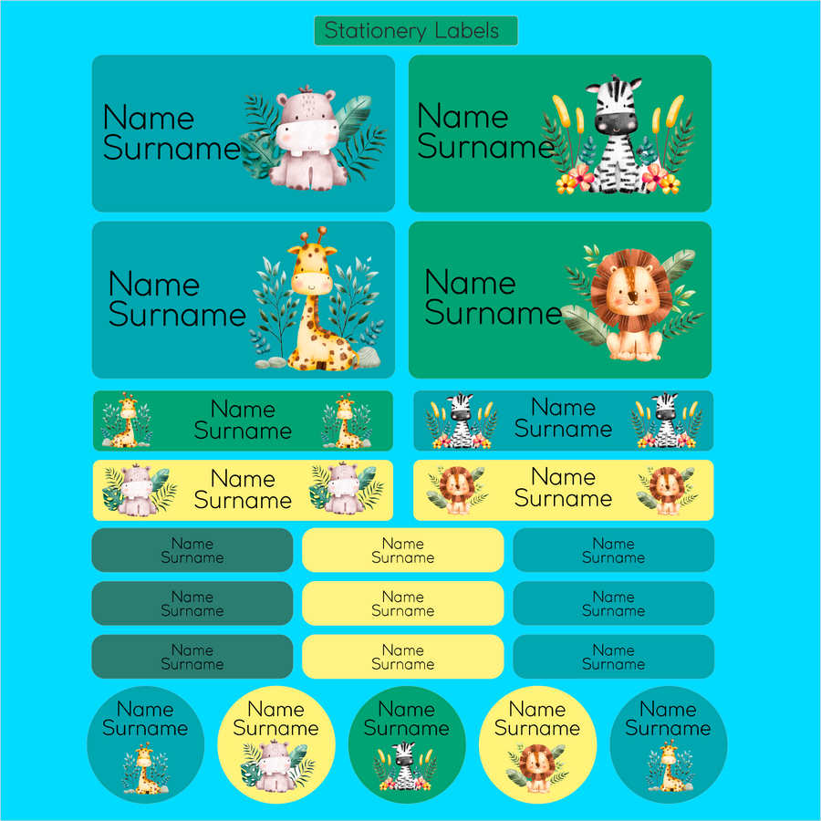 Forest Animal Stationery Labels