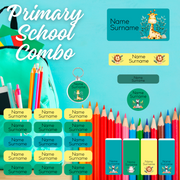 Forest Animals Primary School Label Combo