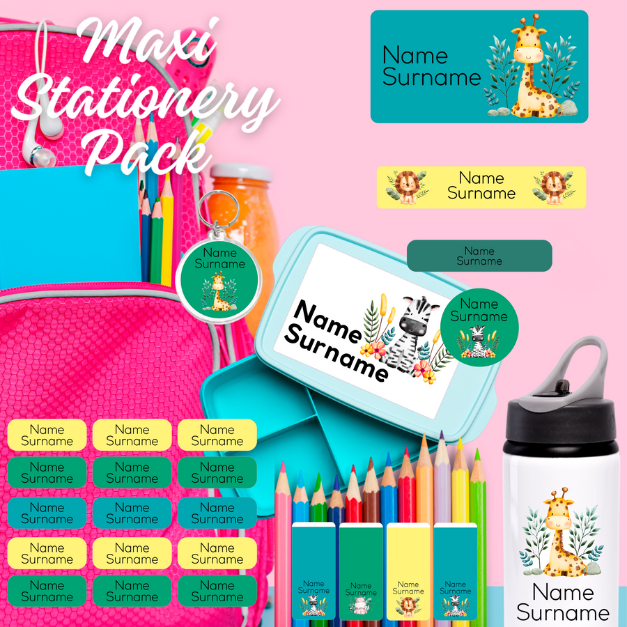 Forest Animals Stationery Label Maxi Combo