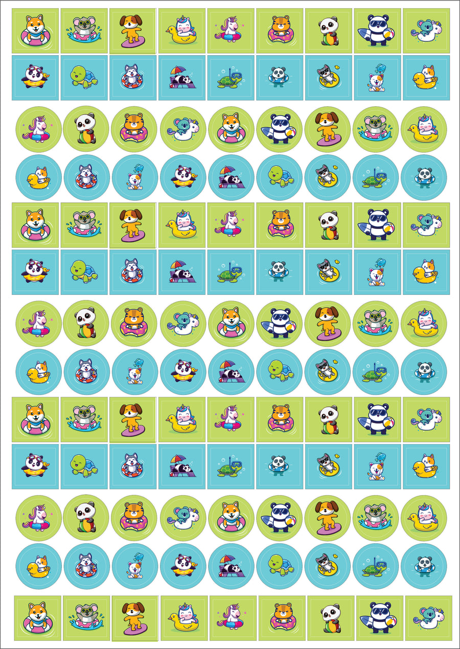 Fun in the sun Teacher Stickers