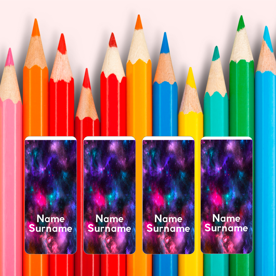 Galaxy Wrap Around Pencil Labels