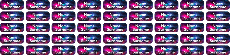 Galaxy Clothing Labels