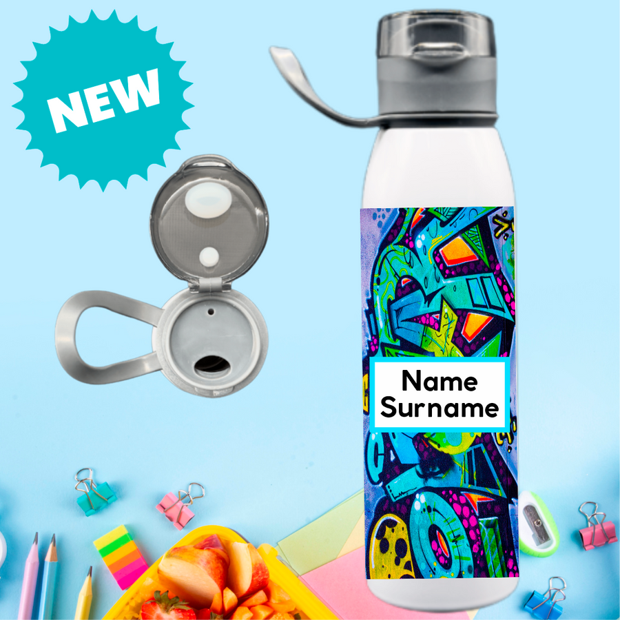 Graffiti Stainless Steel Personalised Bottle