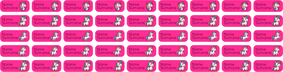 Happy Unicorn Clothing Labels