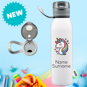 Happy Unicorn Stainless Steel Personalised Bottle