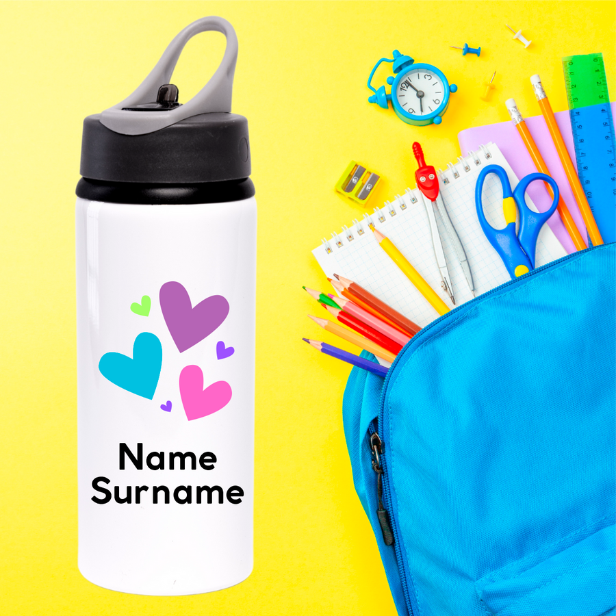 Personalised aluminium bottle and stationery labels