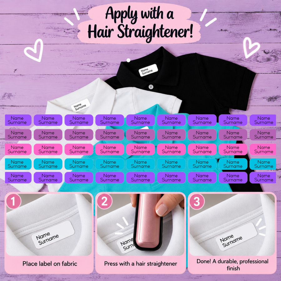 Heart Clothing Labels
