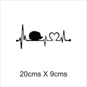 Hedgehog Heartbeat Car Sticker