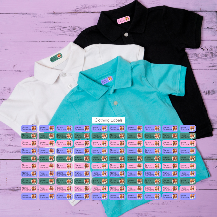 Horse Label DTF Clothing Labels