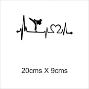 Karate Heartbeat Car Sticker