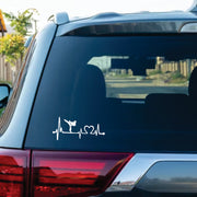 Karate Heartbeat Car Sticker