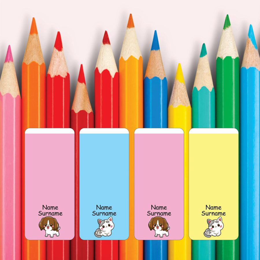 Kittens & Puppies Wrap Around Pencil Labels