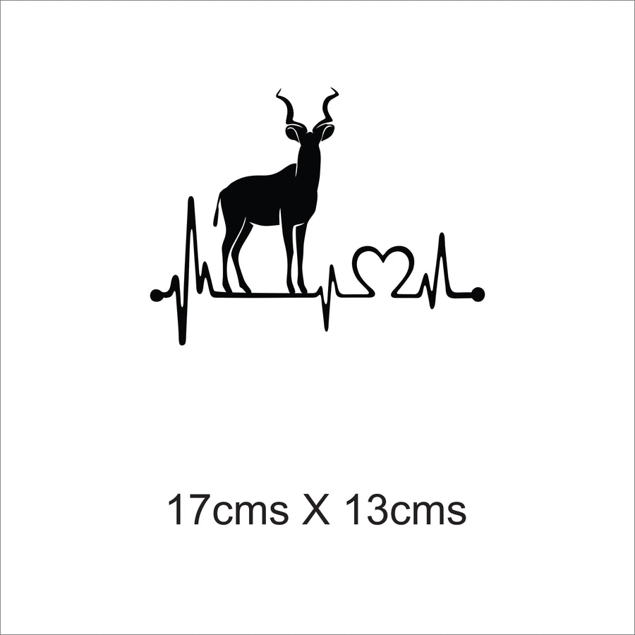 Kudu Heartbeat Car Sticker