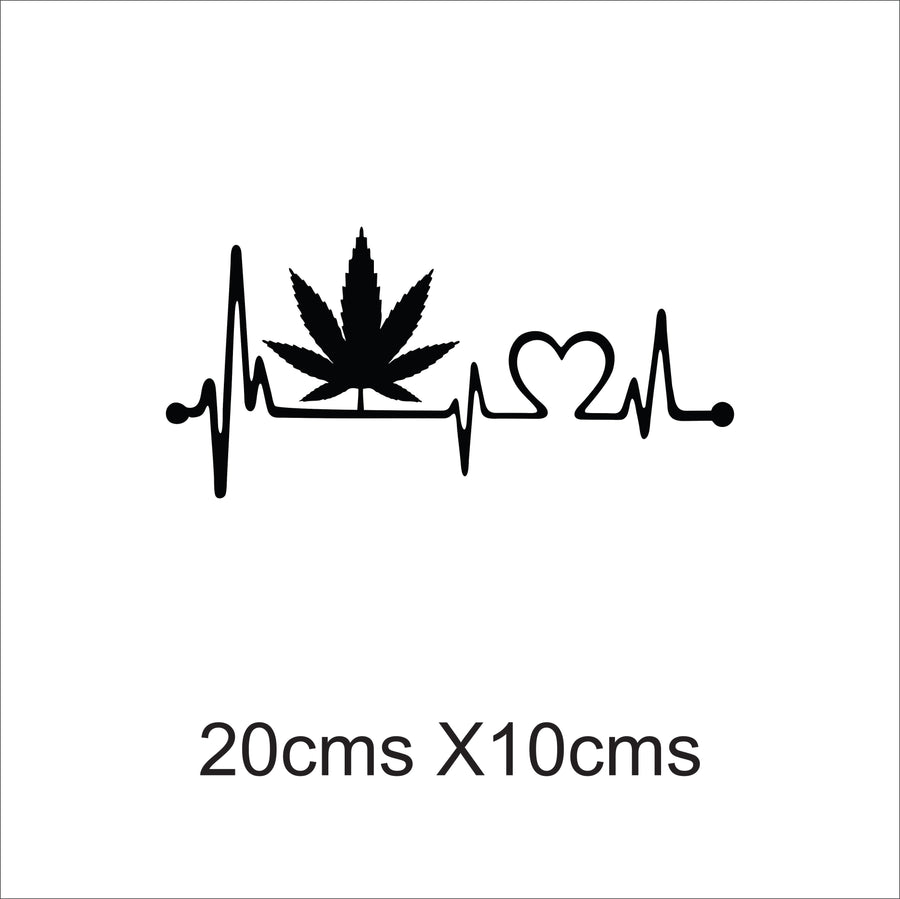 Leaves and Things Heartbeat Car Sticker
