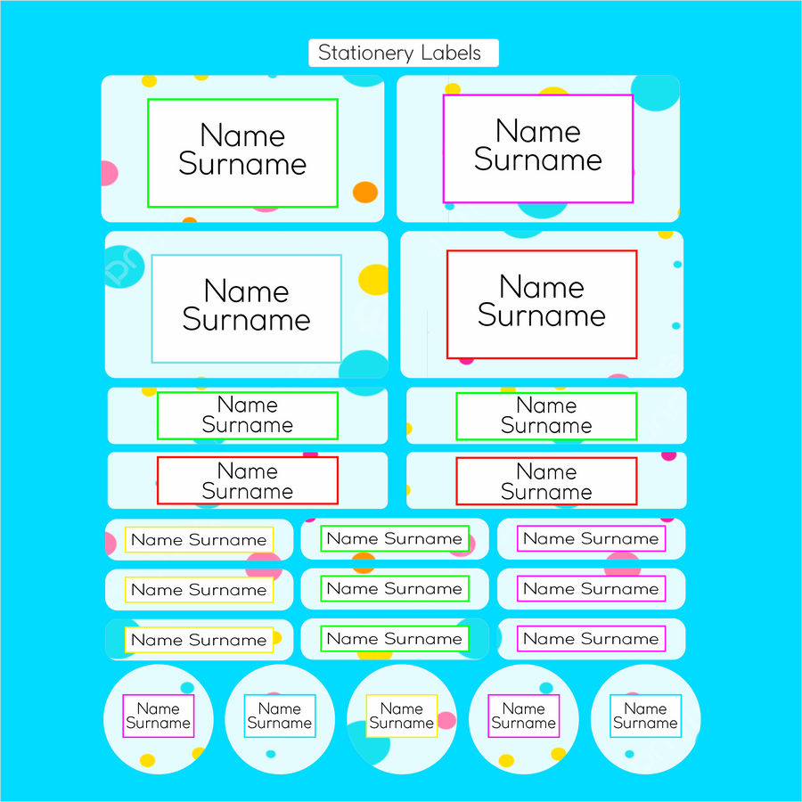Lots of Dots Primary School Label Combo