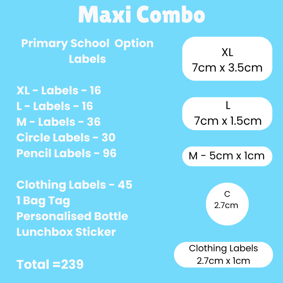 Waterproof name labels for school South Africa