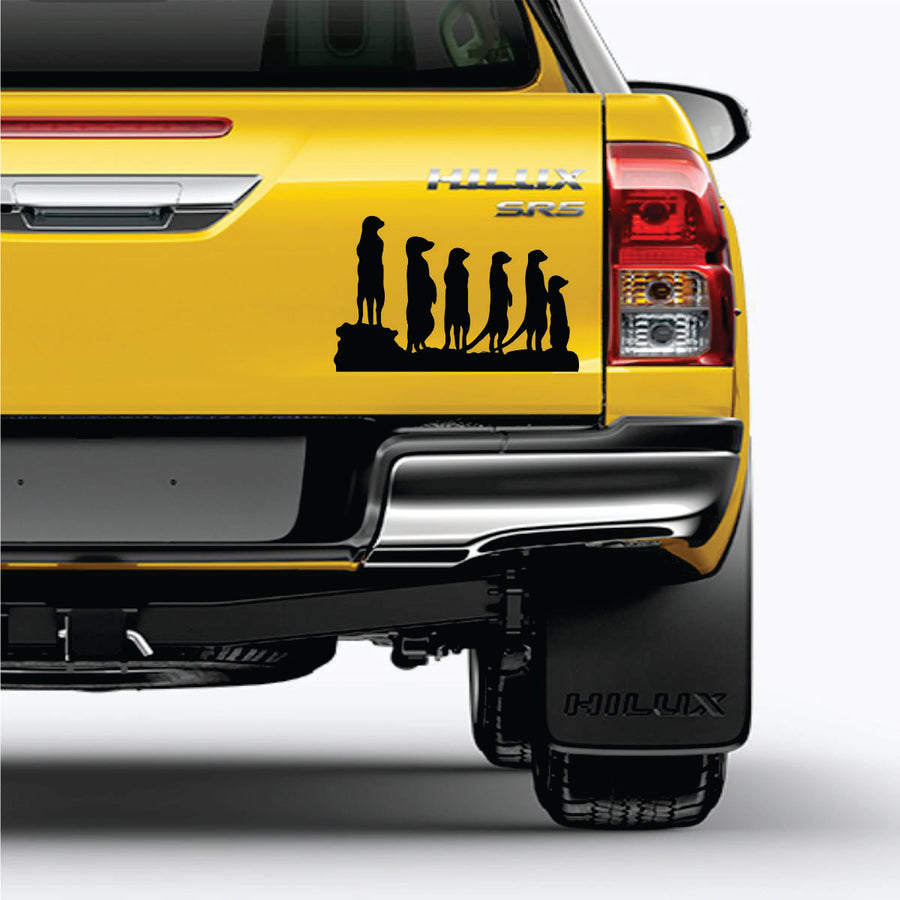 Meerkat Family Car Sticker