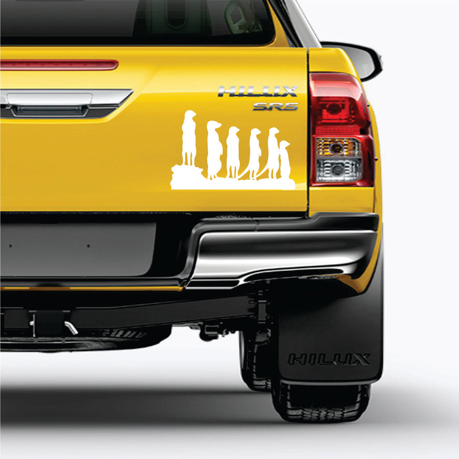 Meerkat Family Car Sticker
