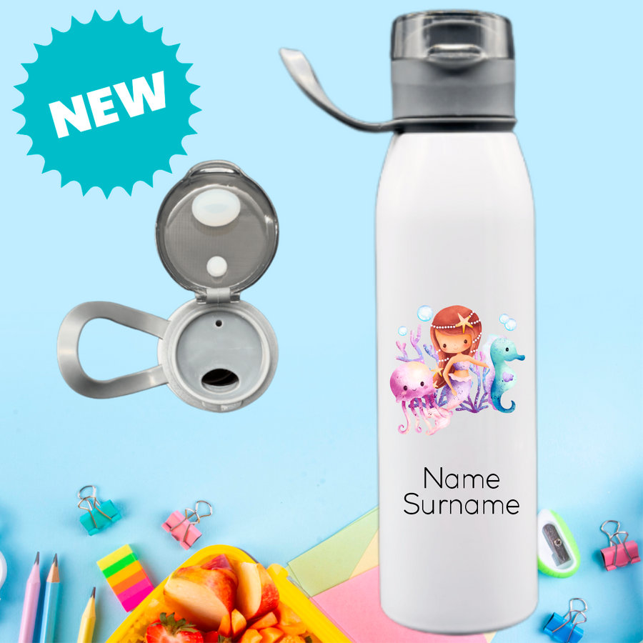 Mermaids Stainless Steel Personalised Bottle