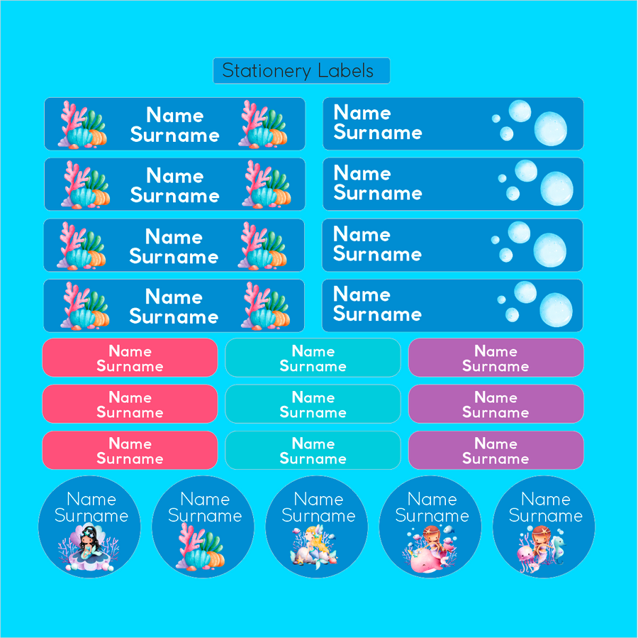 Mermaids Pre-Primary Label Combo