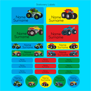 Monster Trucks - Boys Pre-Primary Label Combo