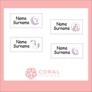 Pastel Unicorn Peel & Stick Clothing Labels